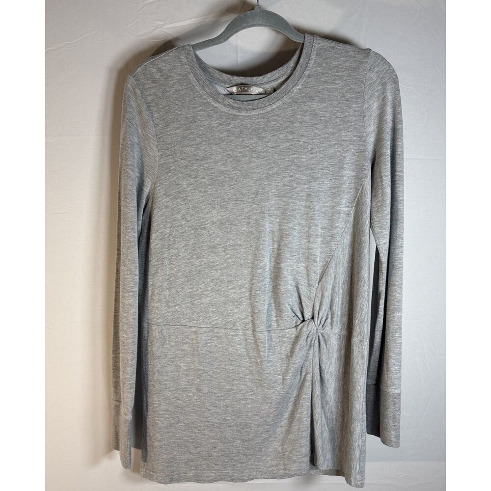 Athleta Women’s Twist Front Long Sleeve Top Heather Gray Size M